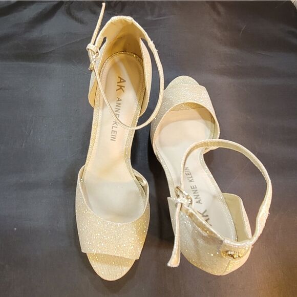 BRAND NEW ANNE KLEIN PEEP TOE BLOCK STILETTOS SANDAL - Picture 10 of 12